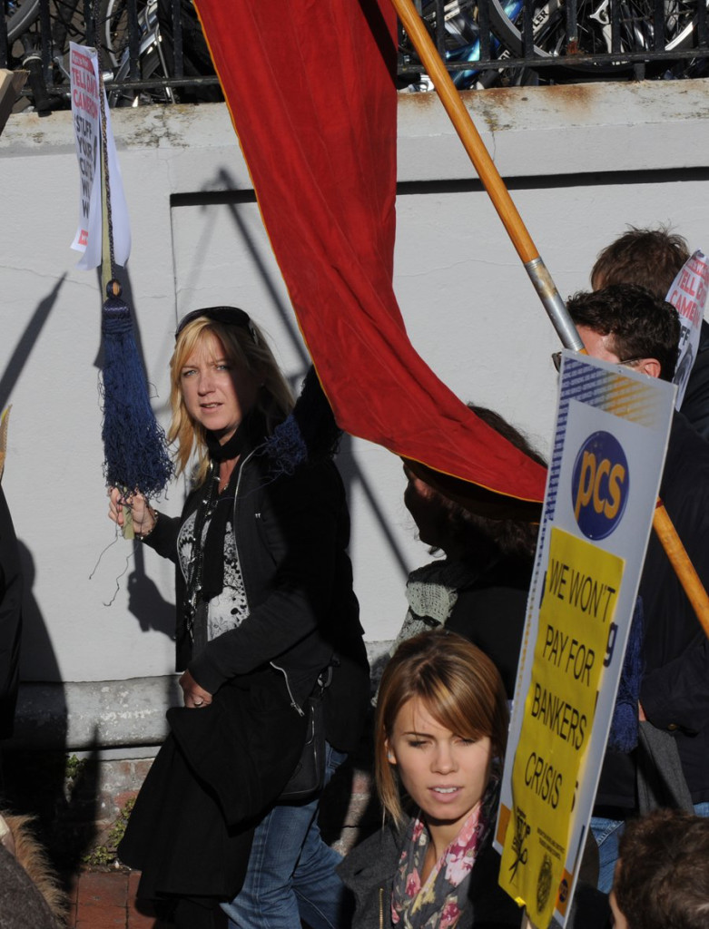 Susi Doherty of Vervate on a demonstration in 2010